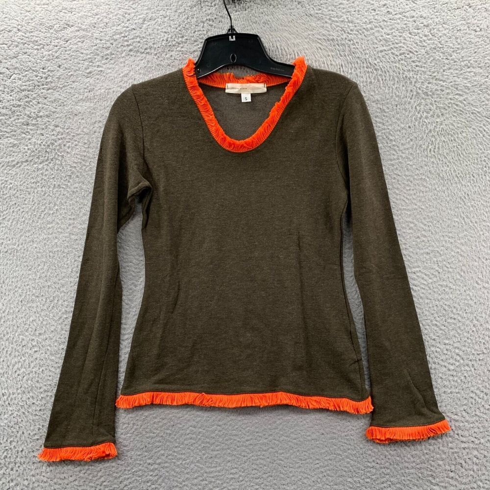 Sleeping On Snow Sweater Womens X-Small Wool Blend Brown Orange